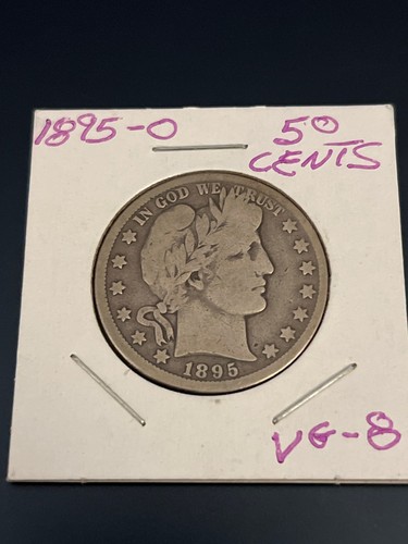1895 barber half dollar - 1895-o, 50c