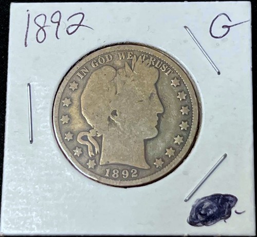 1892 barber half dollar - barber,