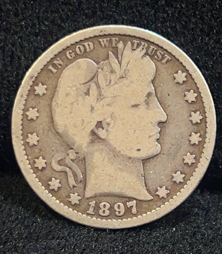 1897 barber quarter dollar - barber,