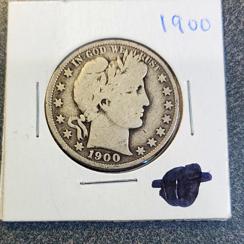 1900 barber half dollar 50c - half,