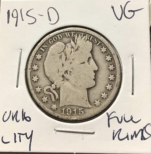 1915 silver barber half - silver,