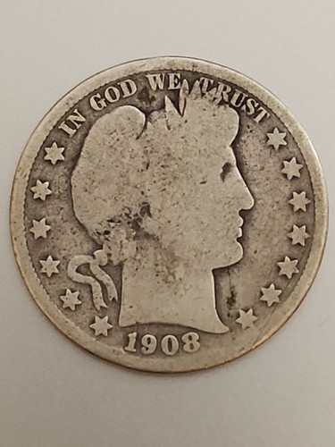 1908 barber silver half dollar - 1908,