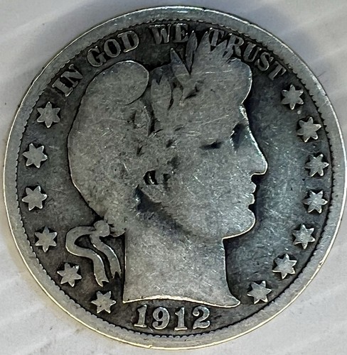 1912d barber half dollar - barber,