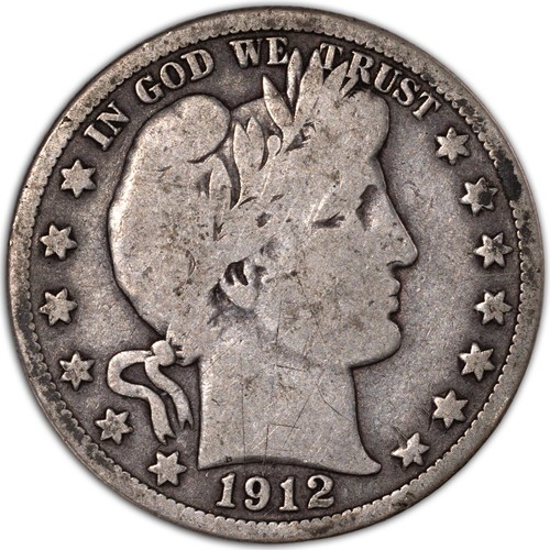 1912 barber half dollar 50c - half,
