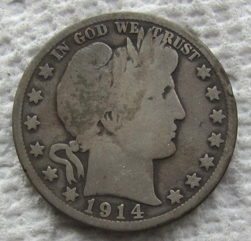 1914 50c barber silver half - 50c,