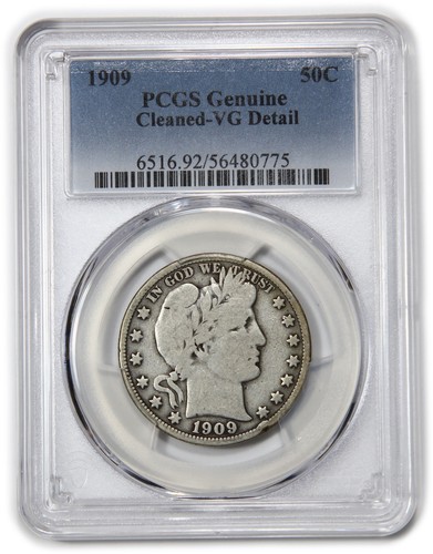 1909 pcgs detail silver - 1909, vg