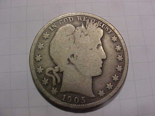 1905 barber half dollar - 1905-p,