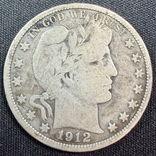 1912 barber half dollar - 1912,